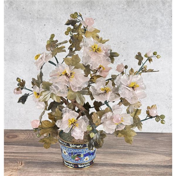 Chinese Hardstone Bonsai Tree