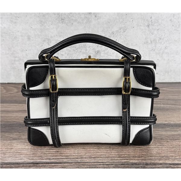 Vintage Leather Susan Gail Frame Top Box Purse