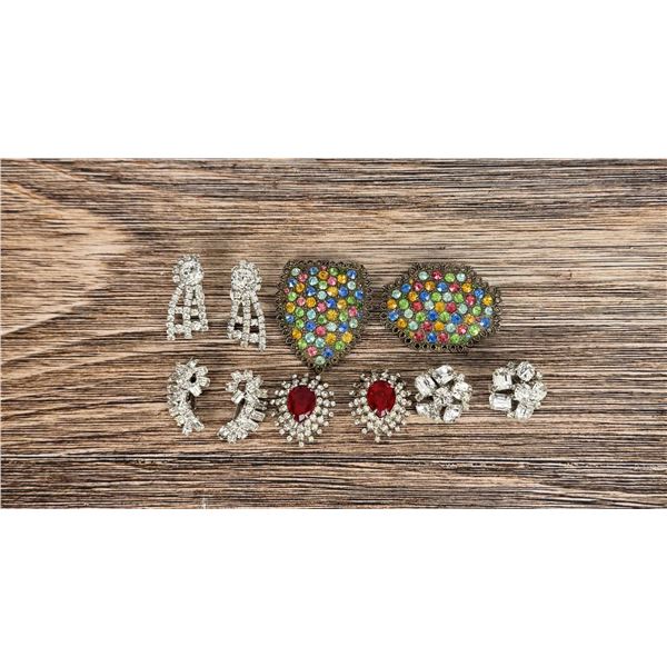 Group of Vintage Rhinestone Costume Jewelry