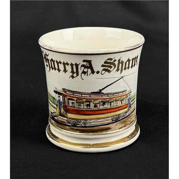 Occupational Shaving Mug Trolley Car Conductor