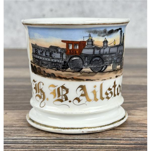 Railroad Train Engineer Occupational Shaving Mug