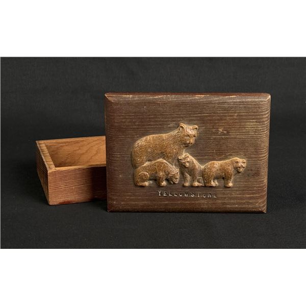 Yellowstone Park Pine Needle Bath Salts Wood Box