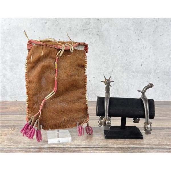 Santee Sioux Indian Quilled Spur Bag