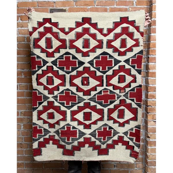 Transitional Navajo Spider Woman Cross Blanket