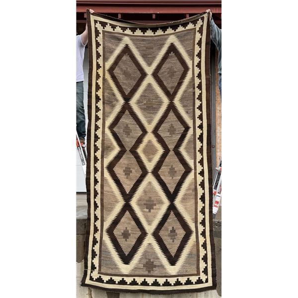 Navajo Indian Two Grey Hills Rug Blanket