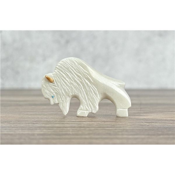 Jeffery Yunie Zuni White Buffalo Fetish