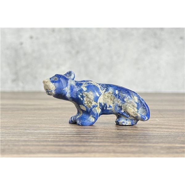 Zuni Carved Sodalite Mountain Lion Fetish