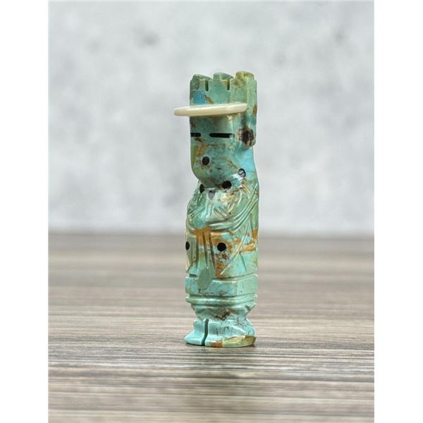 Delbert Cachini Zuni Turquoise Corn Maiden Fetish