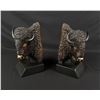 Image 1 : Fred Boyer Montana Buffalo Bull Bronze Bookends