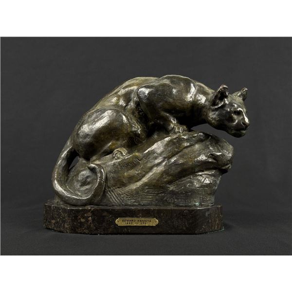 Edward Kemeys The Still Hunt Bronze
