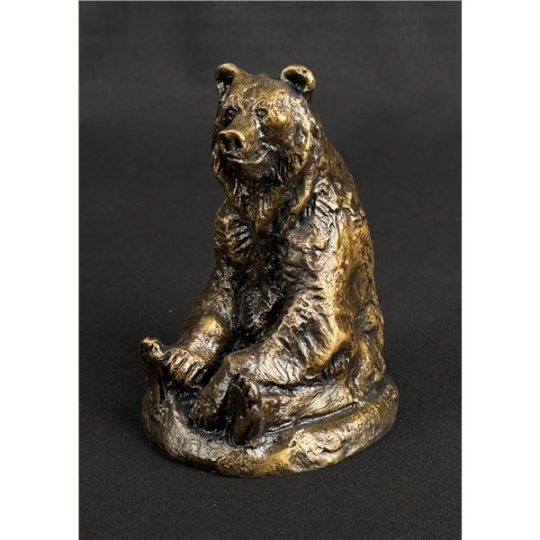 Charles M Russell Montana Sitting Bear Bronze