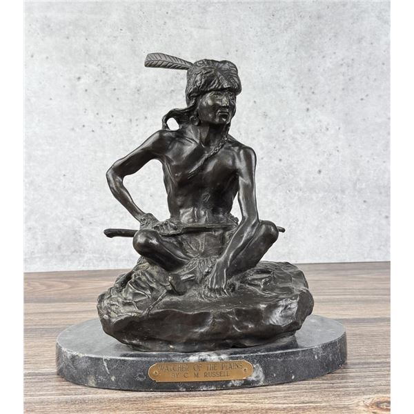 Charles M Russell Watcher of the Plains Bronze