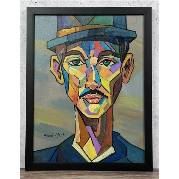 Ricardo Maya Oil on Board Painting
