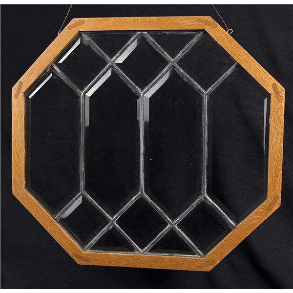 Antique Leaded Beveled Glass Window