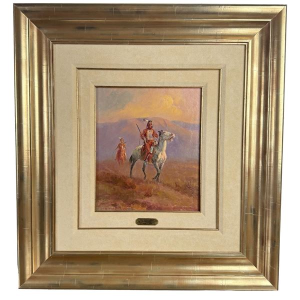 Olaf Wieghorst On His War Pony Painting