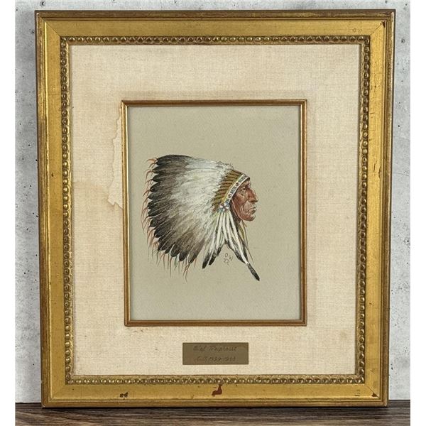 Olaf Wieghorst Blackfoot Indian Chief Painting