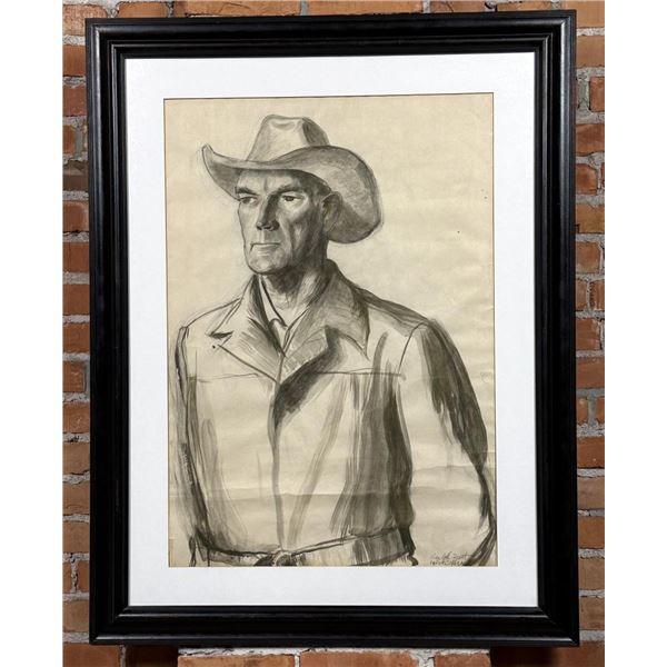 Peter Hurd Randolph Scott Watercolor Painting