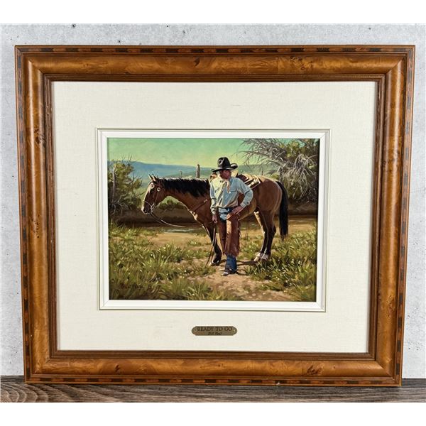 Bill Neal Ready to Go Cowboy Painting
