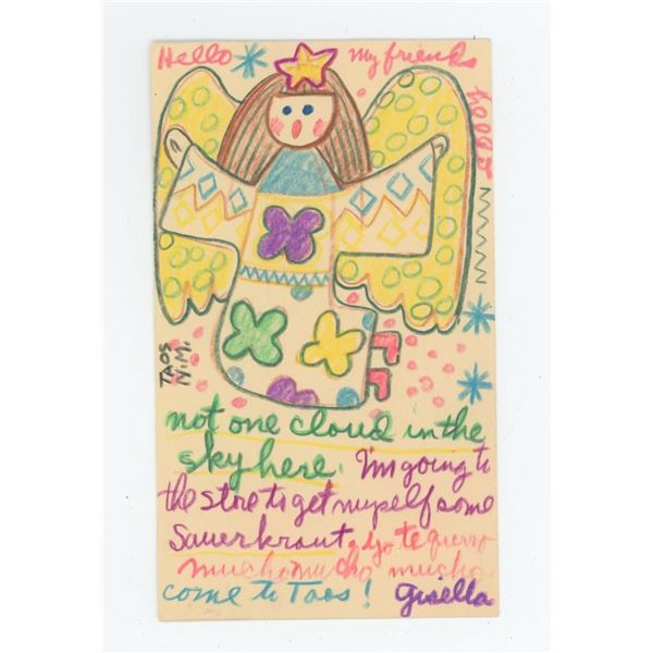 Gisella Loeffler Taos Postcard Drawing