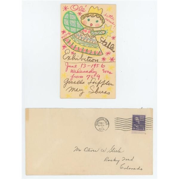 Gisella Loeffler Taos Postcard Drawing