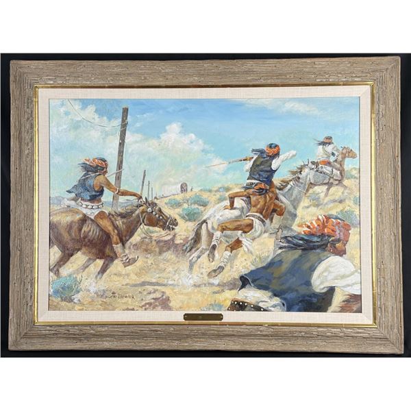 Joe Beeler Attack on the Telegraph Line Painting