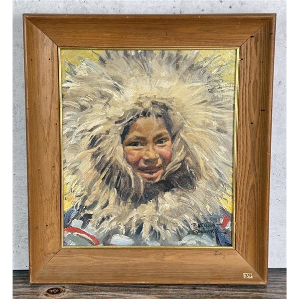 Bettina Steinke Eskimo Girl Tuktoyaktuk Painting