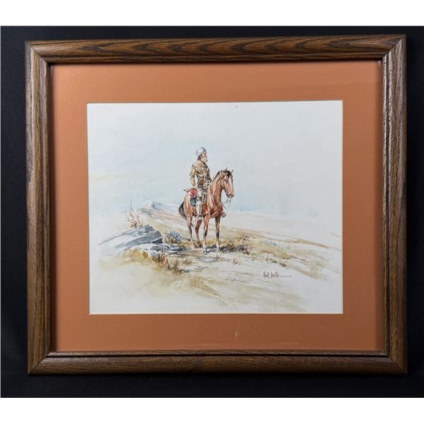 Hank Lawshe Mountain Man Watercolor Painting