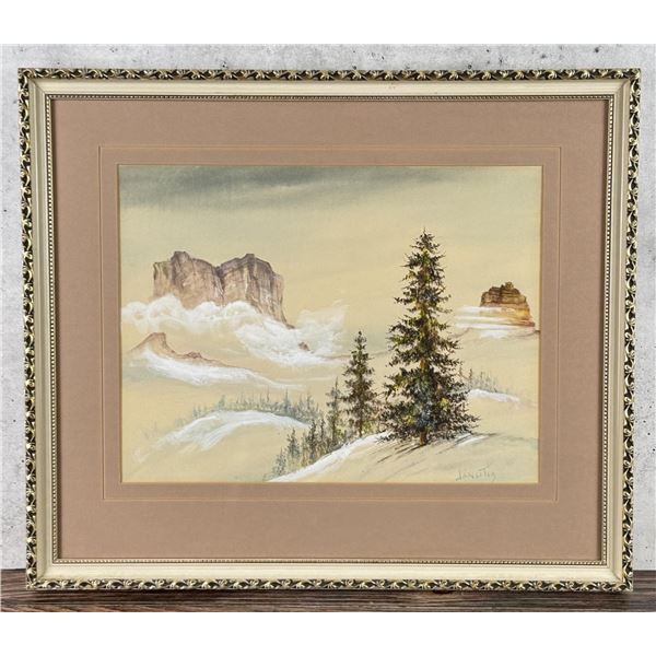 Jon Janutis Montana Gouache Painting