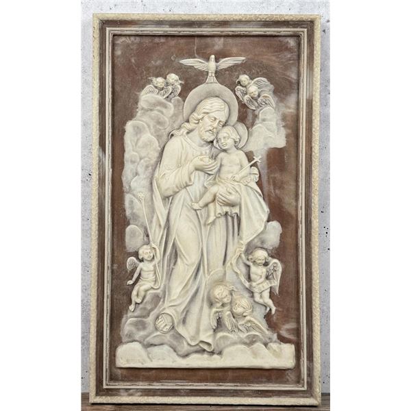 Mid Century Incolay Stone Plaque