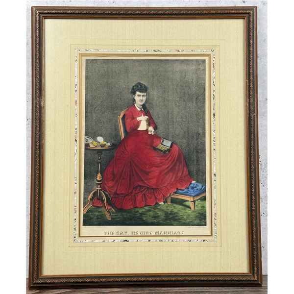 Currier & Ives The Day Before Marriage Print