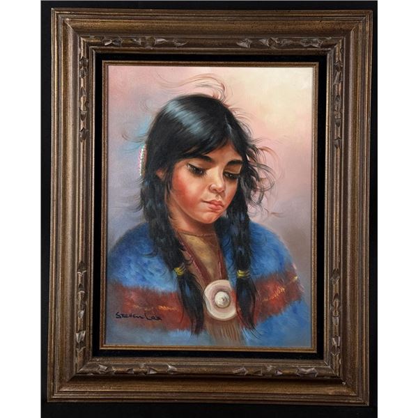 Steven Lee Indian Girl Painting