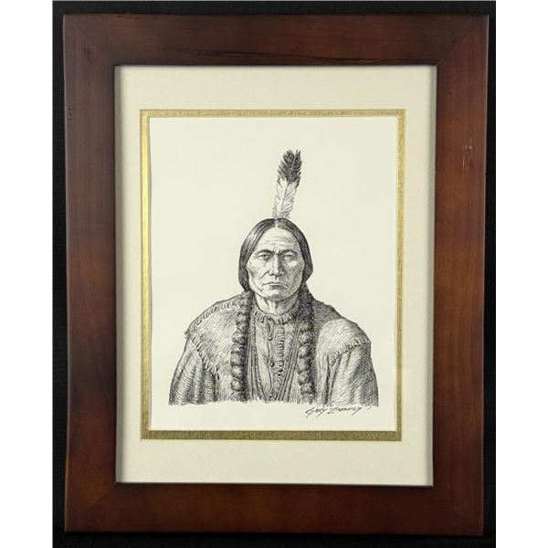 Gary Zaboly Sitting Bull Indian Drawing