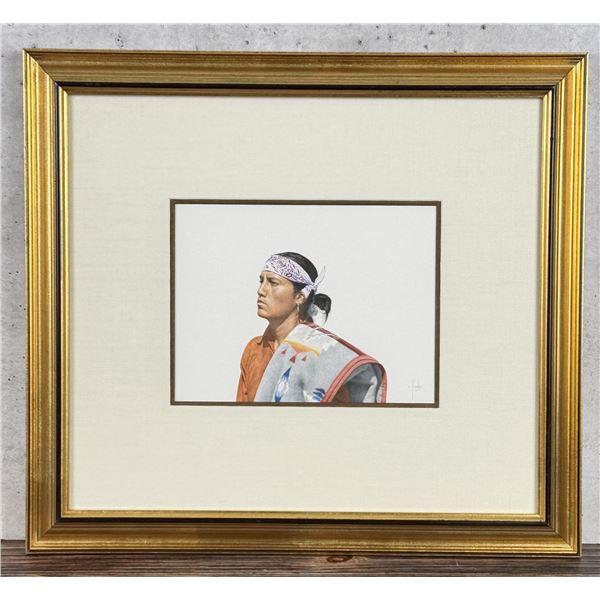 Steve Forbis Beads Quills Buckskin Drawing