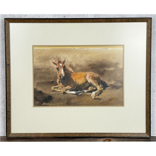 Bud Helbig The Foal Watercolor Painting