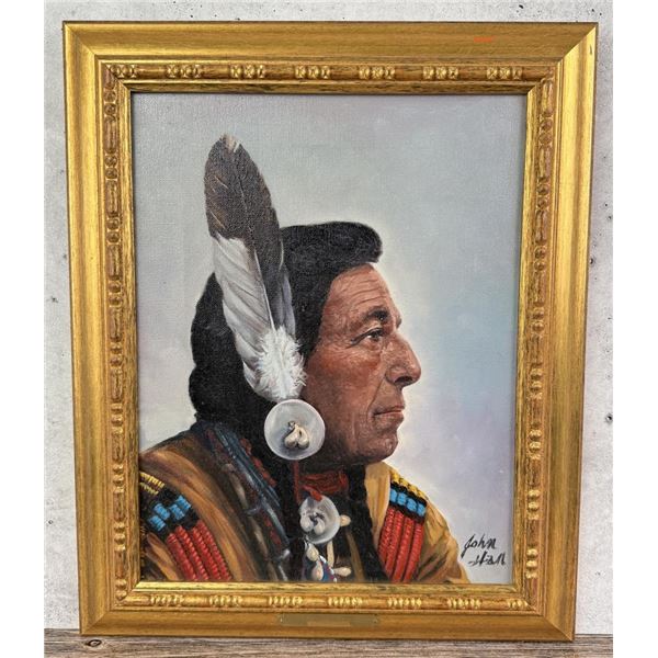 John Hall Iron Eyes Painting