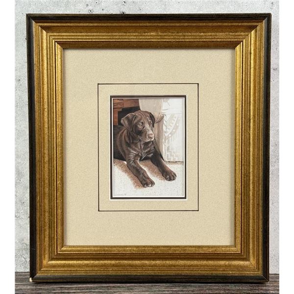 Pat Longley Labrador Puppy Painting