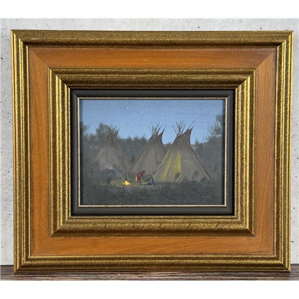 Harold Whitley Indian Village Painting