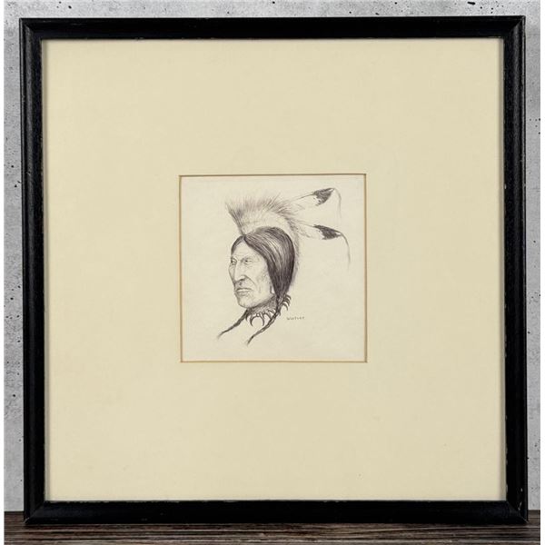 Harold Whitley Sioux Dancer Drawing