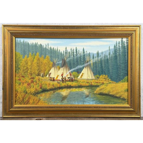 Harold Whitley High Country Camp Painting