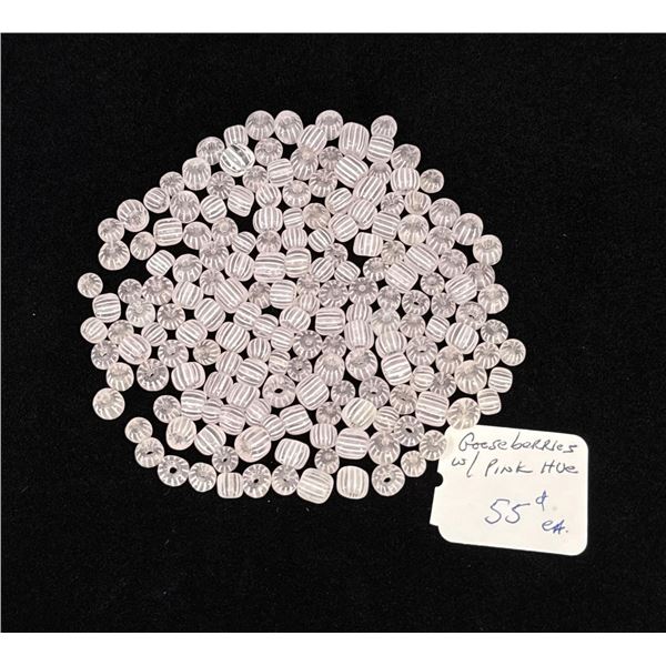 Pink Gooseberry Native American Indian Trade Beads