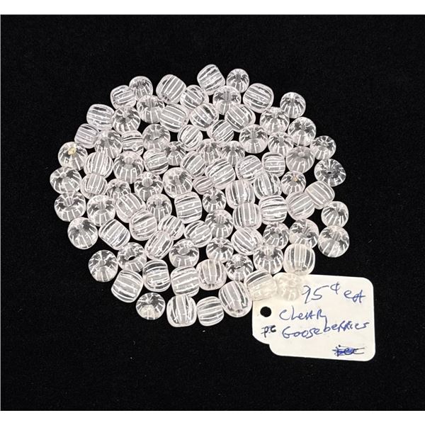 Clear Gooseberries Native American Trade Beads