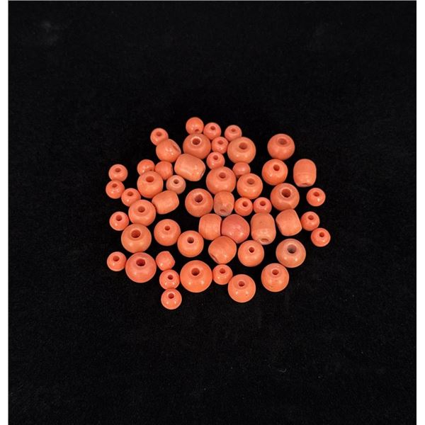 Group of Coral Native American Indian Trade Beads