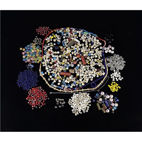 Large Group of Assorted Indian Trade Beads