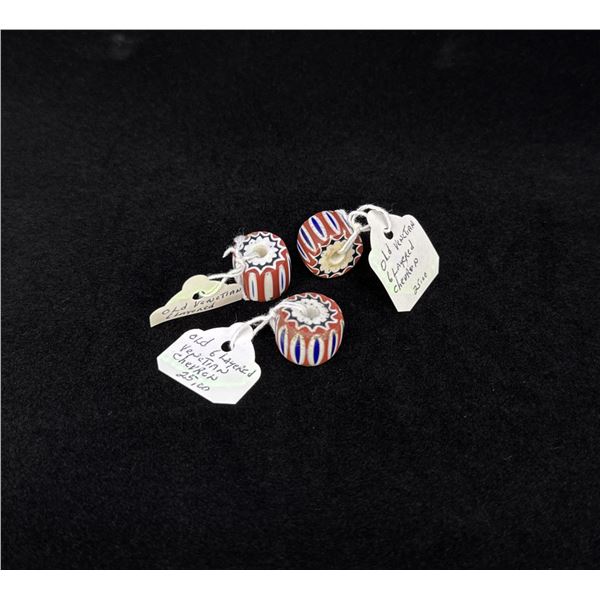 Group of Antique Chevron Indian Trade Beads