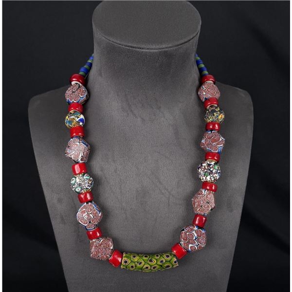 Millefiori Tab Native American Indian Trade Beads