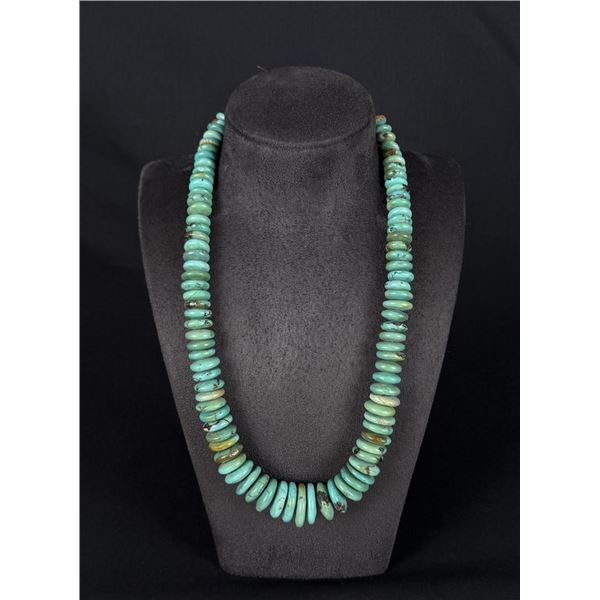 Rolled Pueblo Turquoise Indian Trade Beads