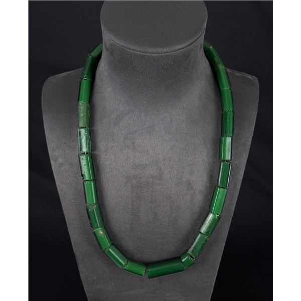 Green Nueva Cadiz Native American Trade Beads