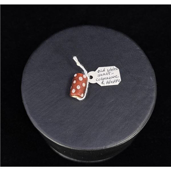 Native American Indian Old White Heart Trade Bead