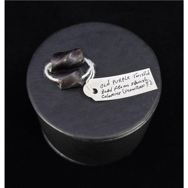 Native American Indian Trade Bead Purple Twist