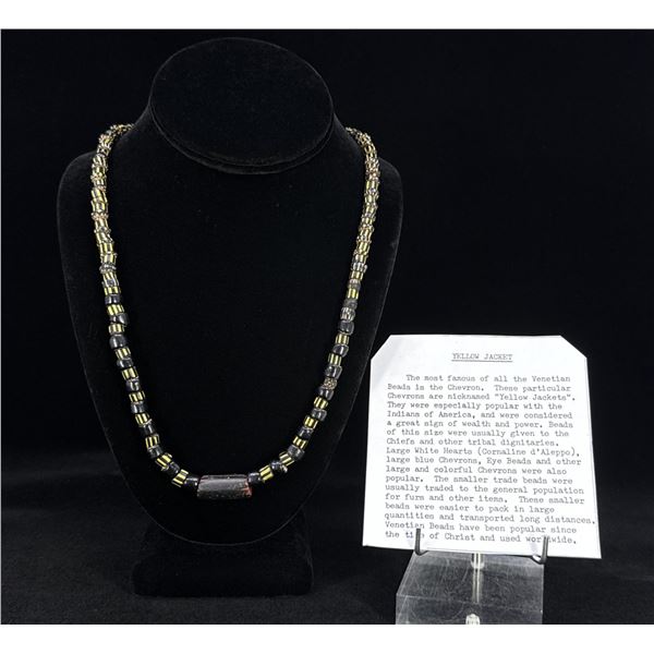 Native American Indian Trade Beads Yellow Jacket